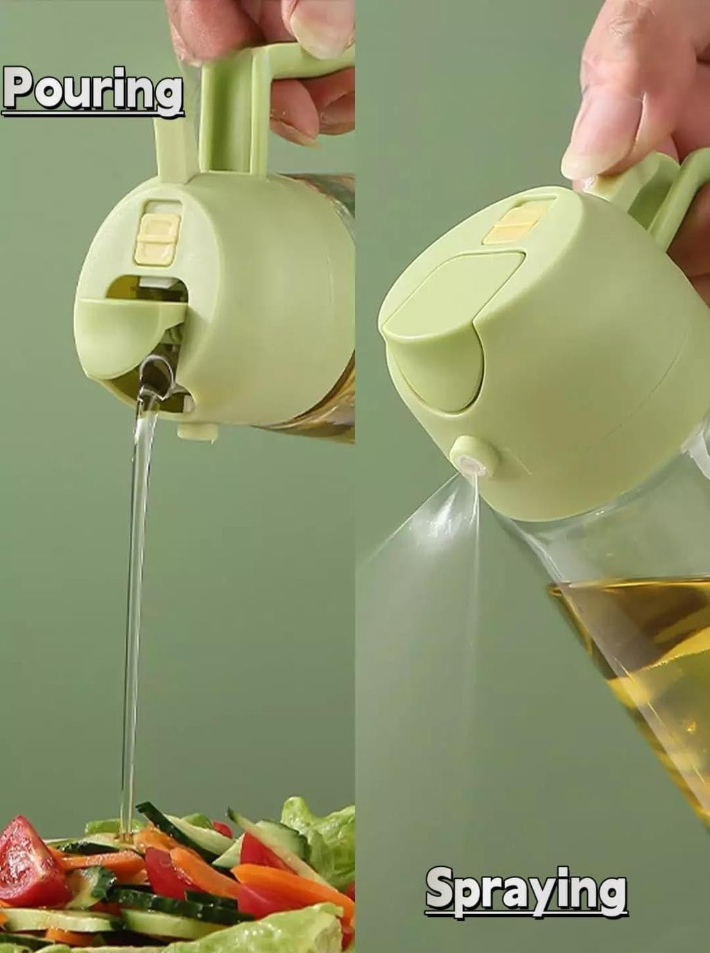 2-in-1 oil sprayer showing pour and spray modes