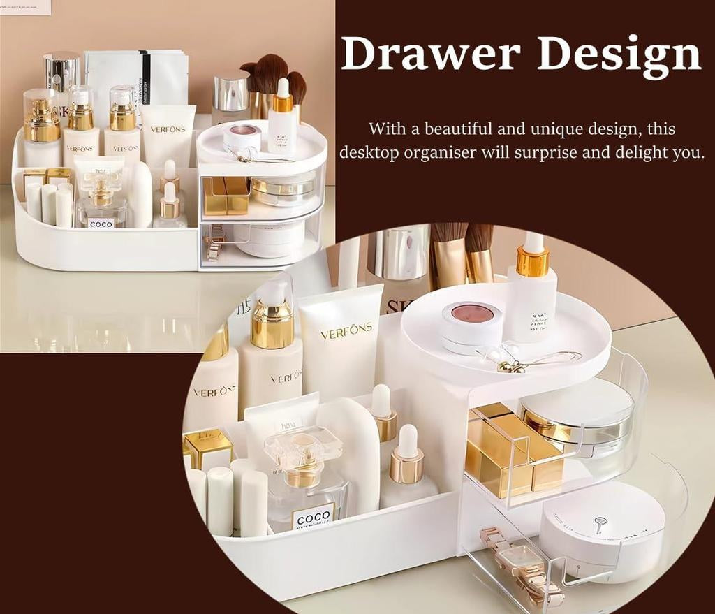 Transparent-Drawer Makeup & Skincare Organizer Box