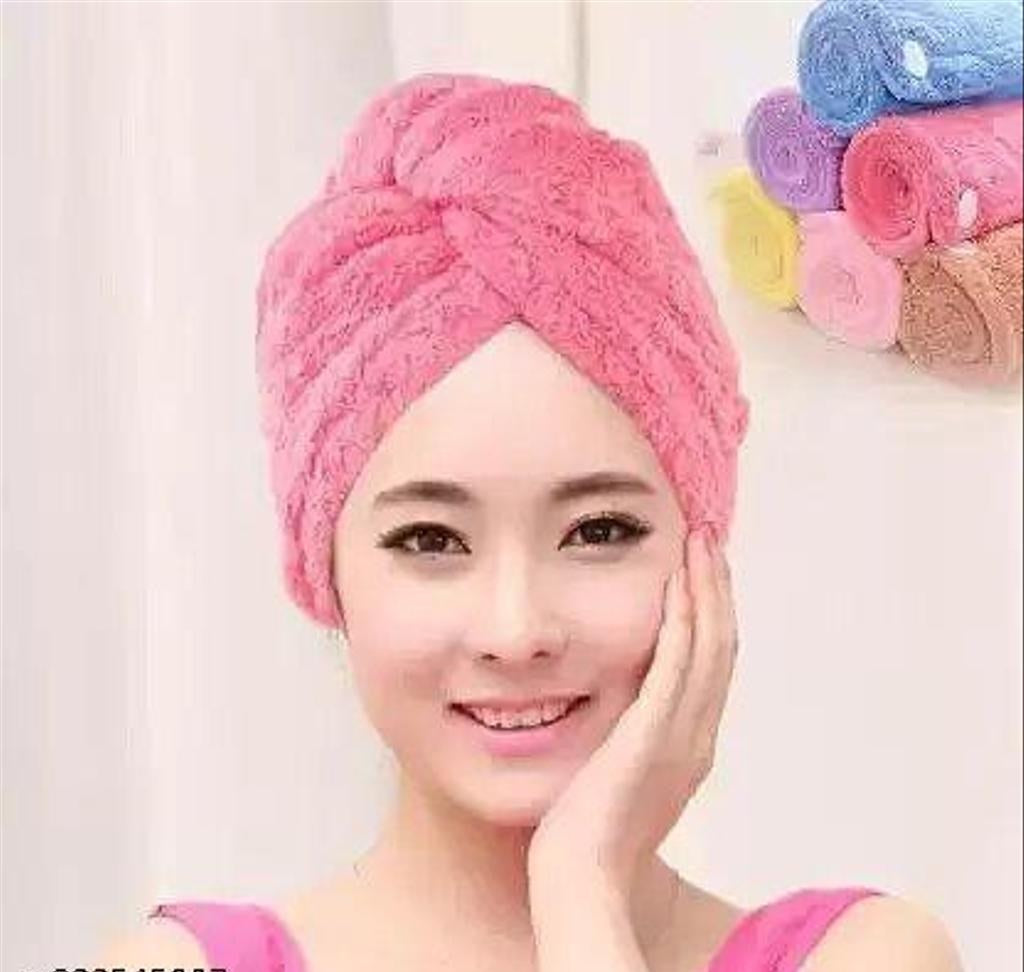 Microfiber Hair Towel Wrap (Pack of 2), Peach