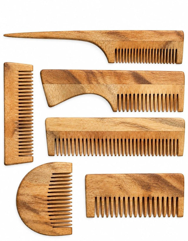 Neem Wood Hair Comb Set