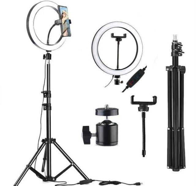 10-inch LED Ring Light with Tripod Stand