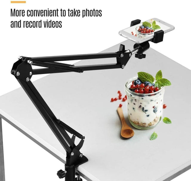 Overhead Phone Tripod Stand with Long Lazy Arm