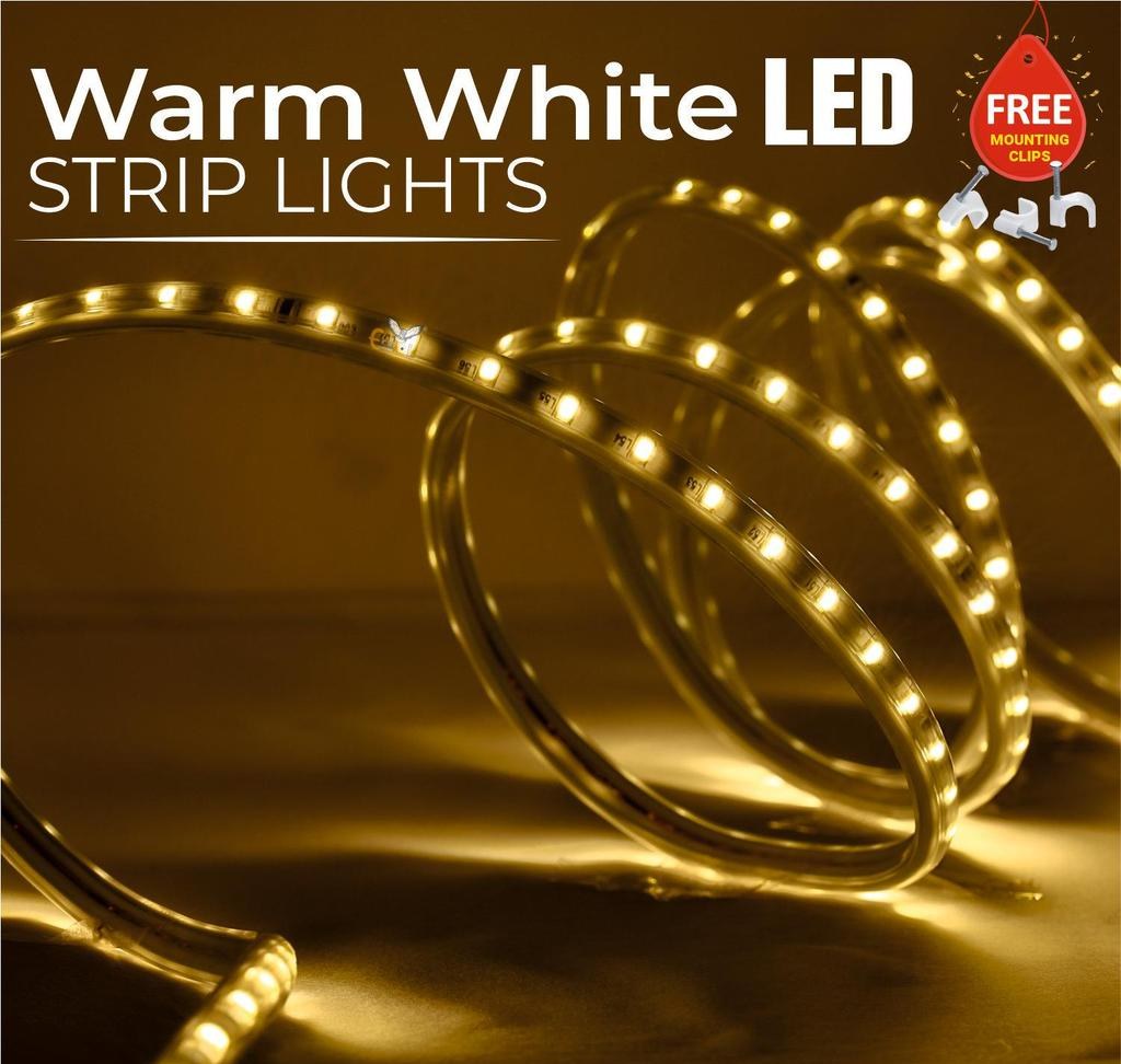 3m LED Strip / Rope Light (Warm White, Plug-in)