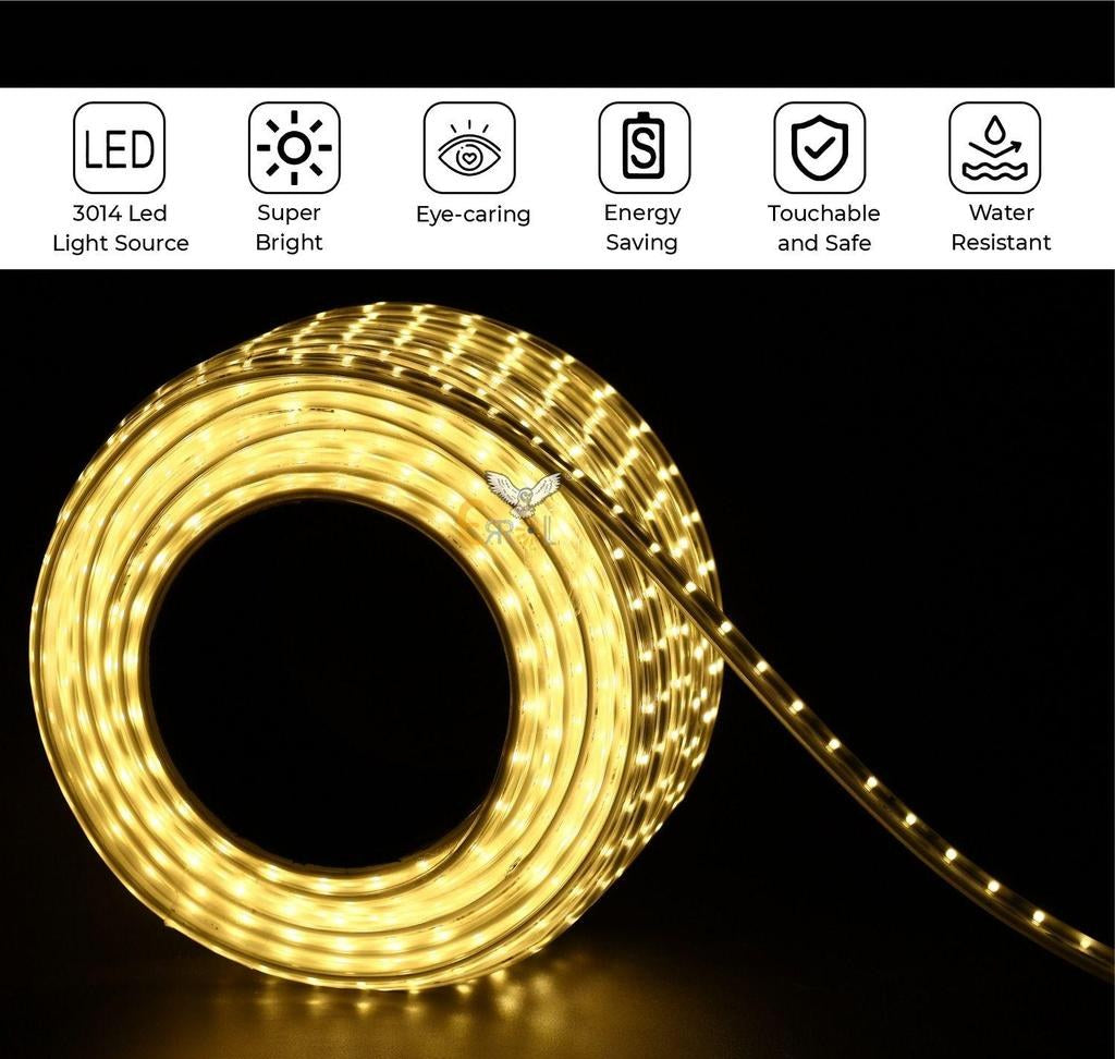 3m LED Strip / Rope Light (Warm White, Plug-in)