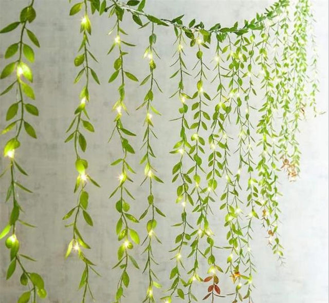 USB Leaf Curtain Fairy Lights with Remote (200 LED)
