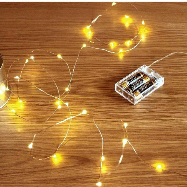Battery-Powered Copper Wire Fairy Lights (3m, 30 LED)