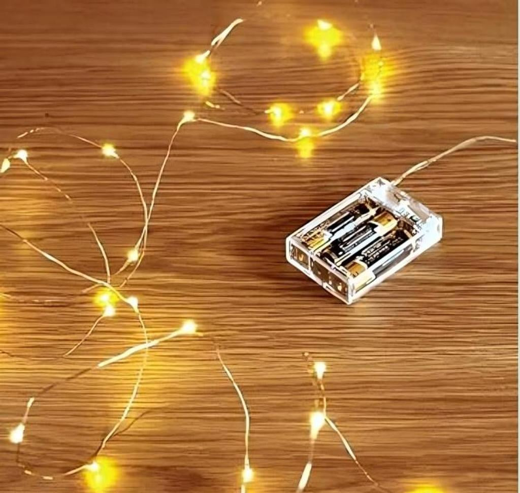 Battery-Powered Copper Wire Fairy Lights (3m, 30 LED)