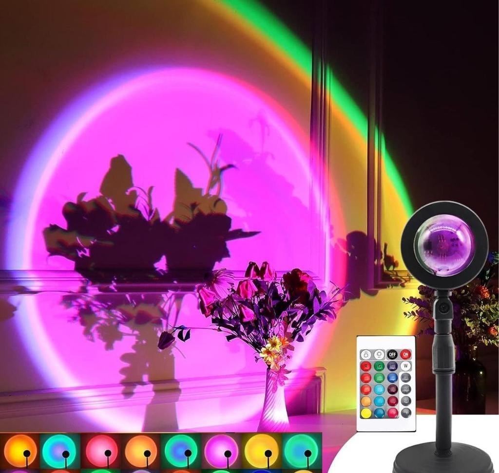 Sunset Projection Lamp with Remote (16 Colours)