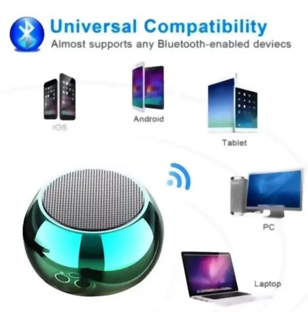 Mini Portable Bluetooth Speaker with LED Light