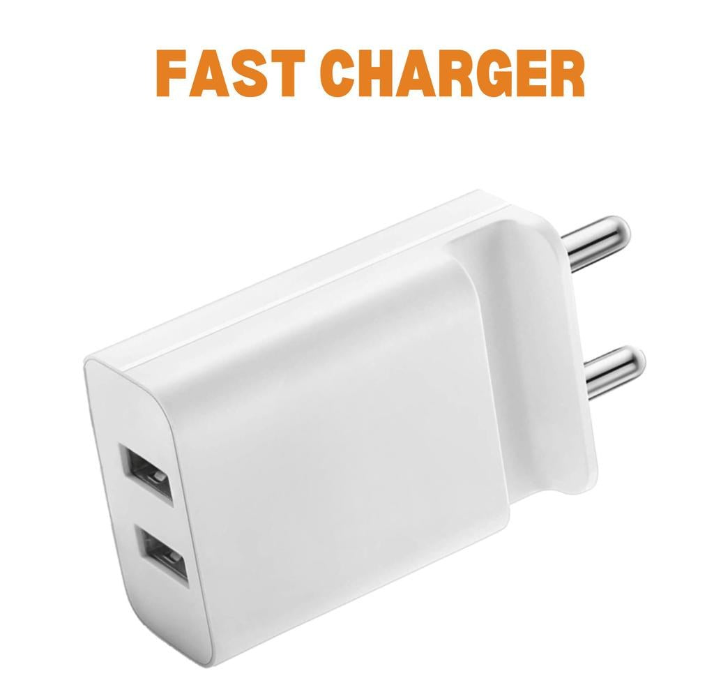 Dual USB Charger with 3-in-1 Cable