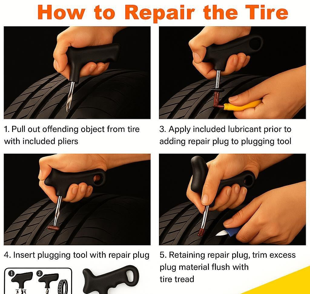 Tubeless Tyre Puncture Repair Kit