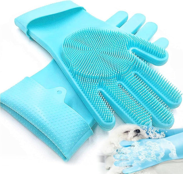 Pet Bath Grooming Glove Set
