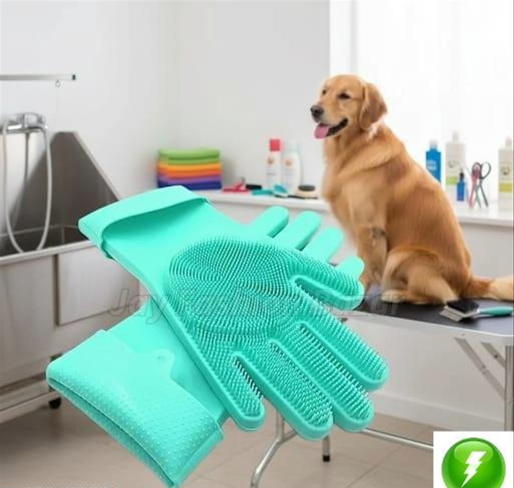 Pet Bath Grooming Glove Set