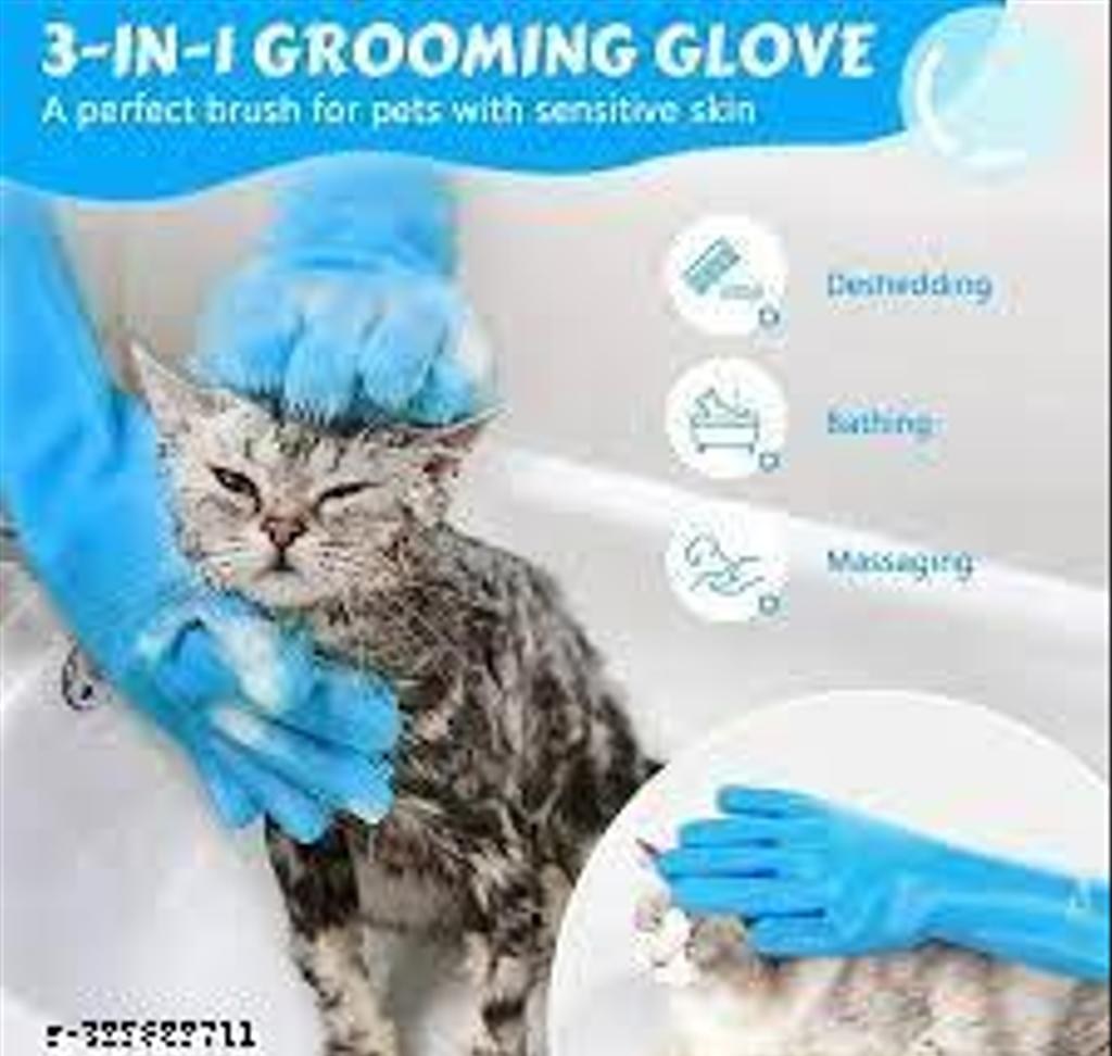 Pet Bath Grooming Glove Set