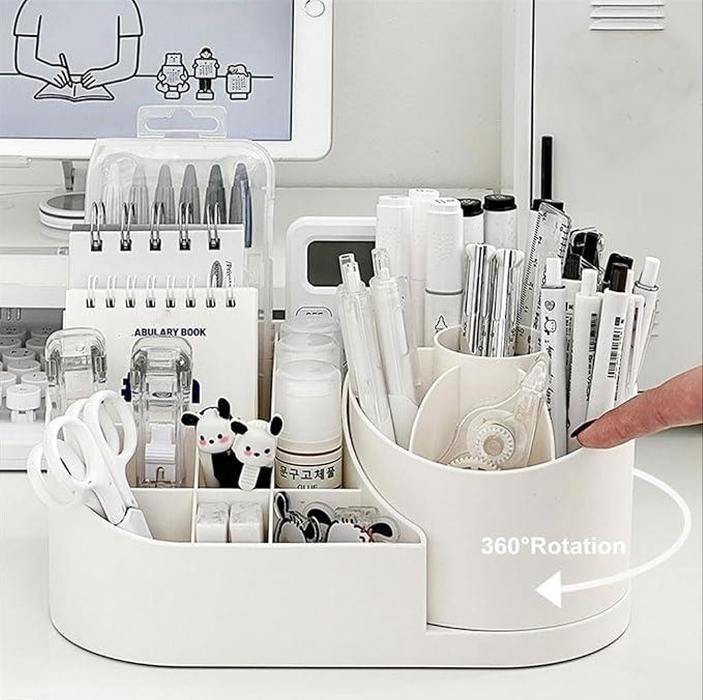 Rotating Desk Pen and Brush Organizer
