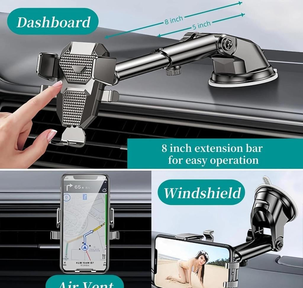 Suction Cup Dashboard Phone Holder (360 rotate)