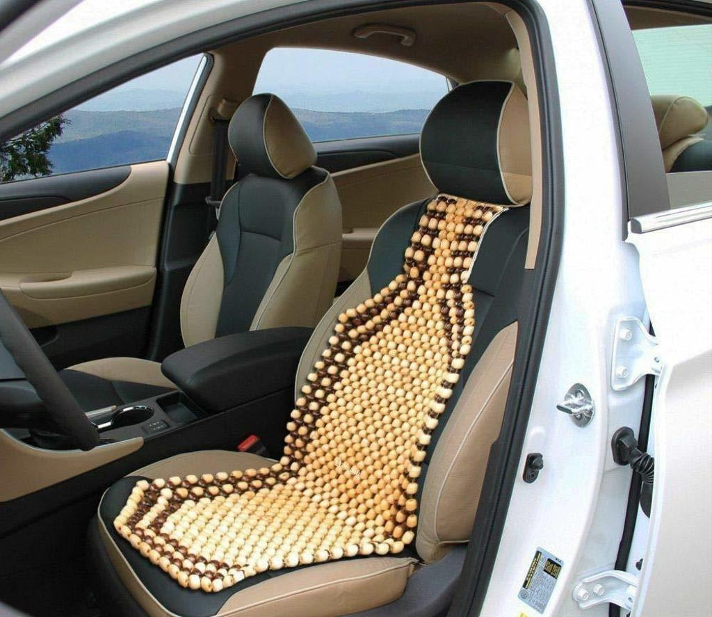 Wooden Bead Car Seat Cushion, Brown