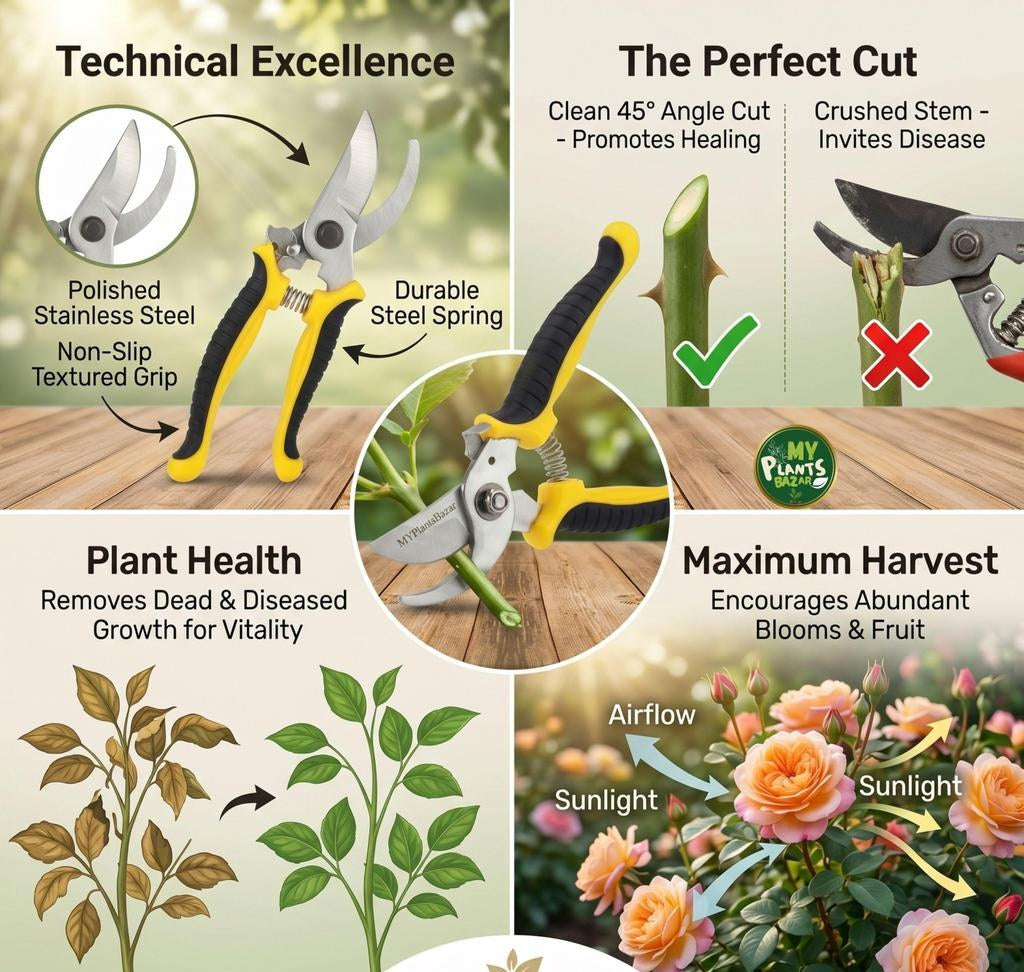 Garden Pruning Shears, Stainless Steel