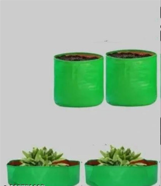 Plant Grow Bags (Pack of 4), Green
