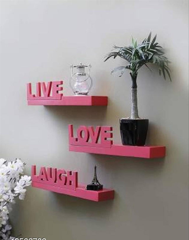 Live Love Laugh Wall Shelf Set of 3