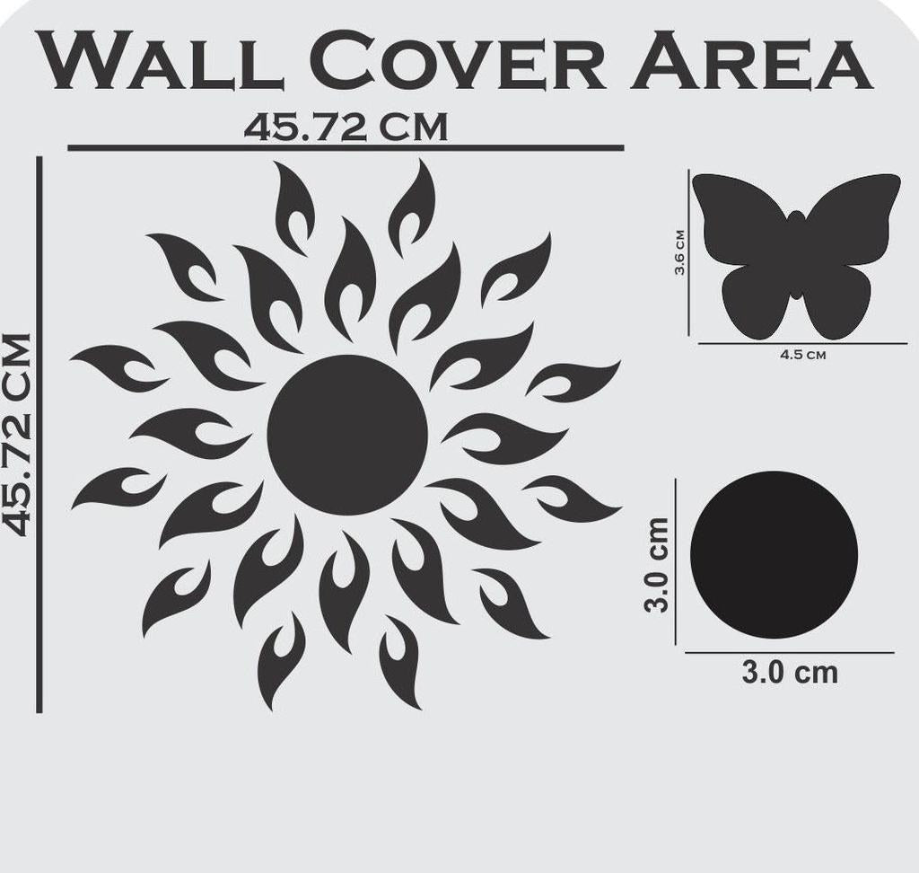 Butterfly and Dots 3D Acrylic Mirror Wall Stickers