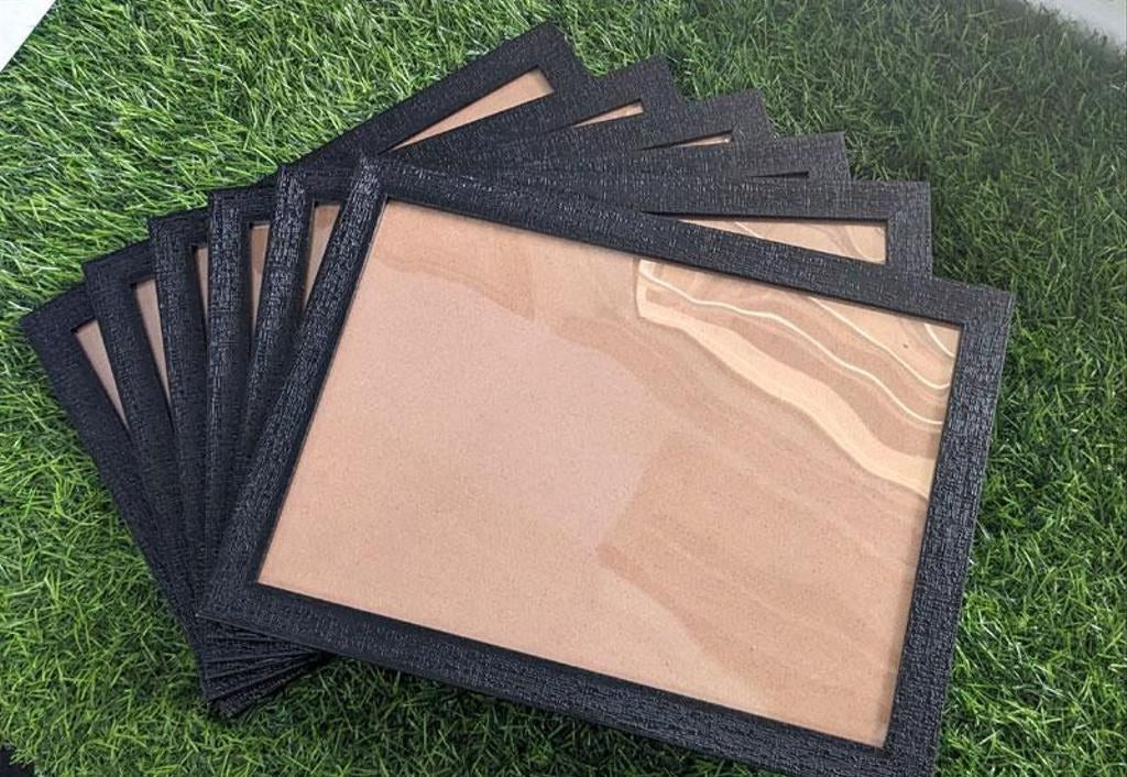 Black A4 Photo Frame Set of 6