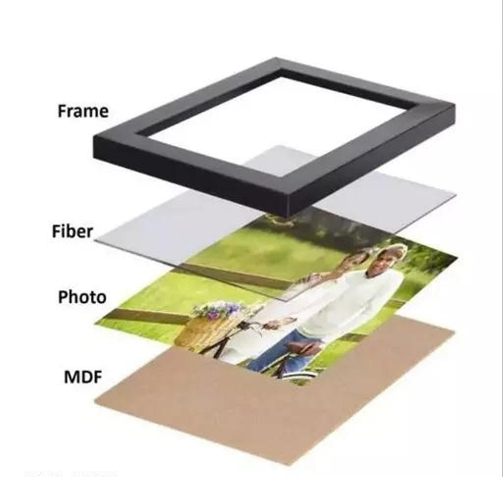 Black A4 Photo Frame Set of 6