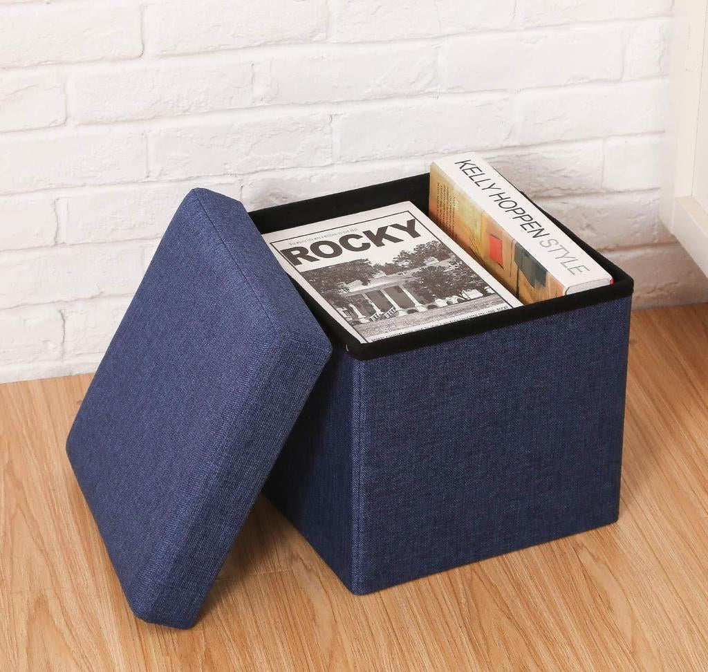 Foldable Storage Ottoman Cube Stool