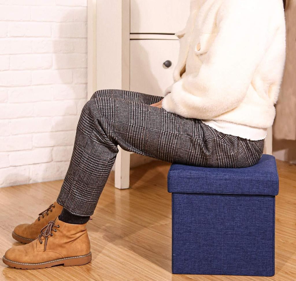 Foldable Storage Ottoman Cube Stool