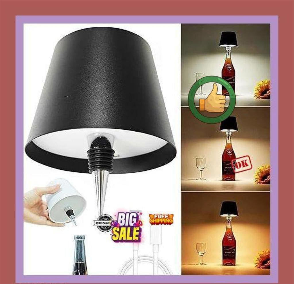 Rechargeable Wine Bottle Lamp Shade