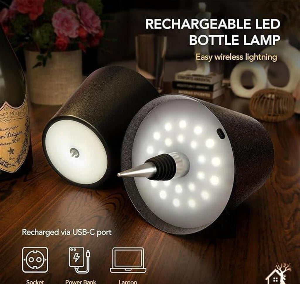 Rechargeable Wine Bottle Lamp Shade