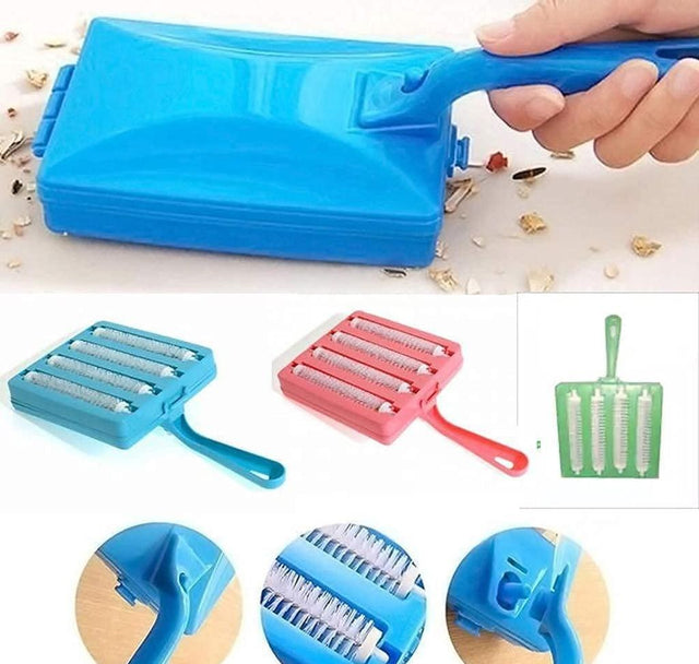 Handheld 4-Roller Carpet Cleaning Brush