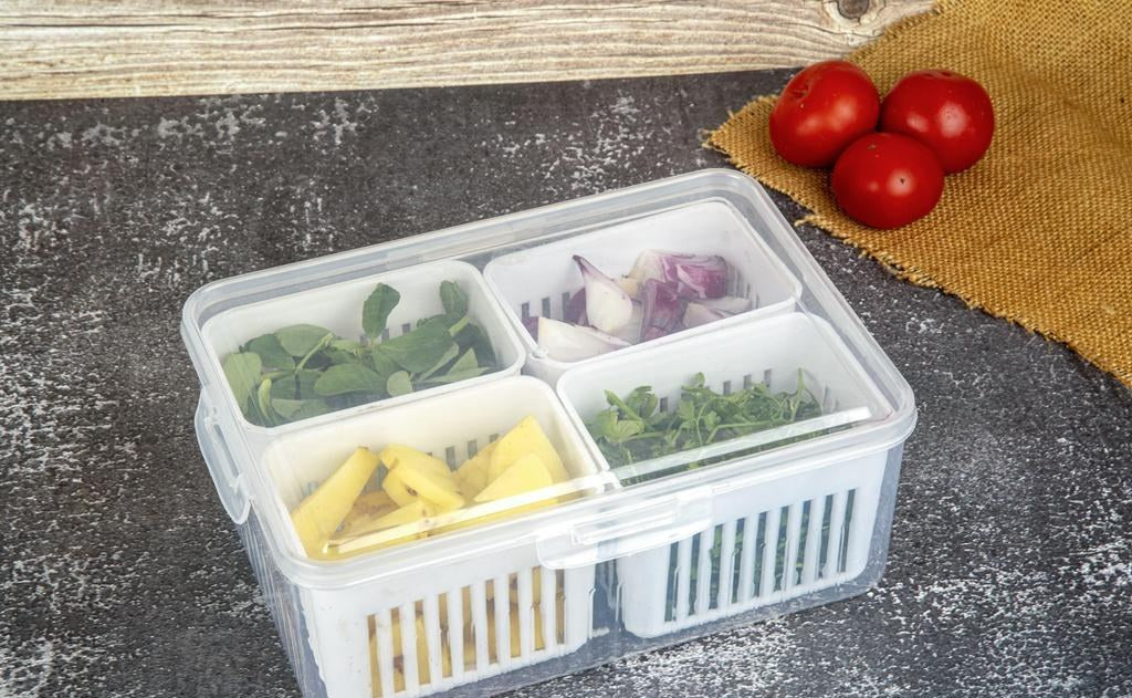 Fridge Storage Organiser Box, White