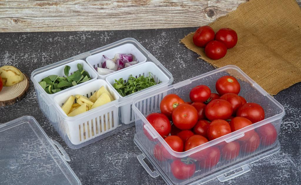 Fridge Storage Organiser Box, White