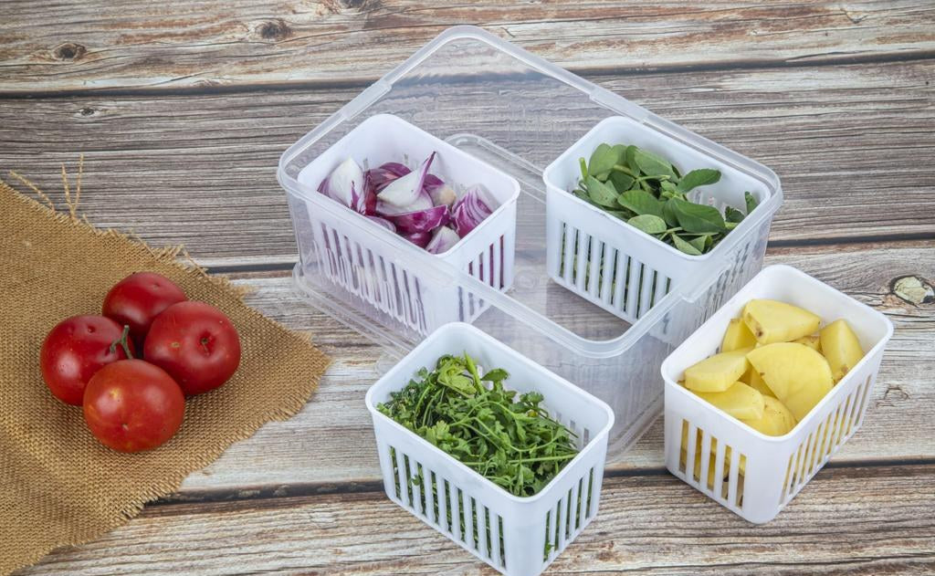 Fridge Storage Organiser Box, White