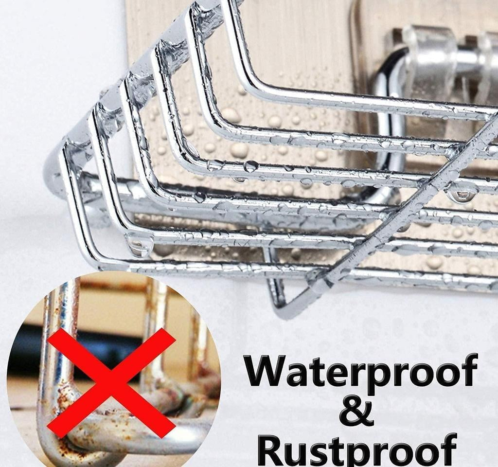 Self-Adhesive Stainless Steel Wall Shelf