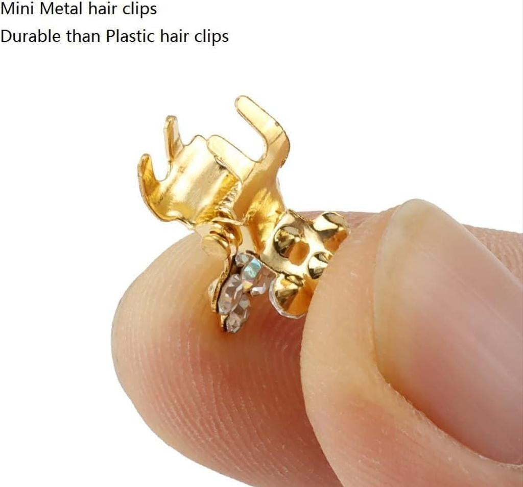 12-Piece Gold-Tone Mini Hair Claw Clips