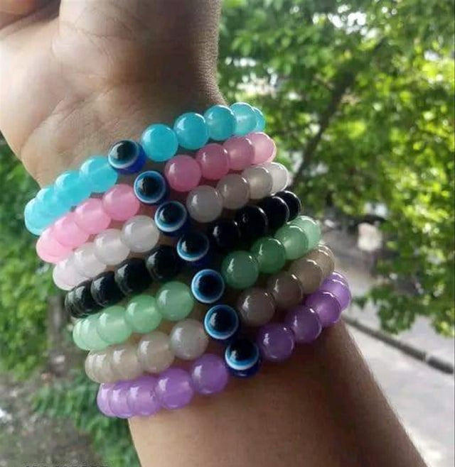 Beaded Stretch Bracelets for Women (Pack of 7)