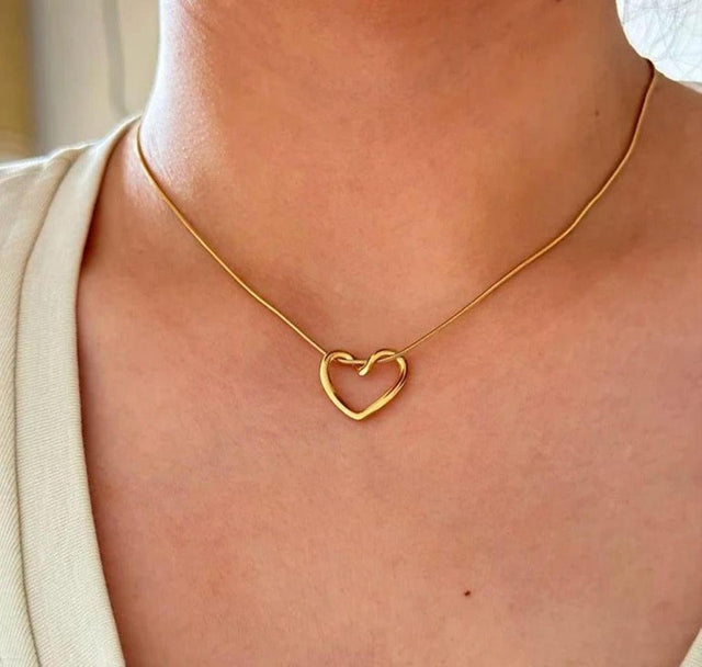 Gold-Tone Heart Necklace